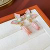 Oil Drop Butterfly Earrings Flower Pendant Sweet Stud Earrings Vintage Earrings Women  Party