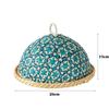 Hand-woven Rattan Fruit Plate Round Shape Insect Proof Round Lid Basket Style Cover Design Dining Table Cover