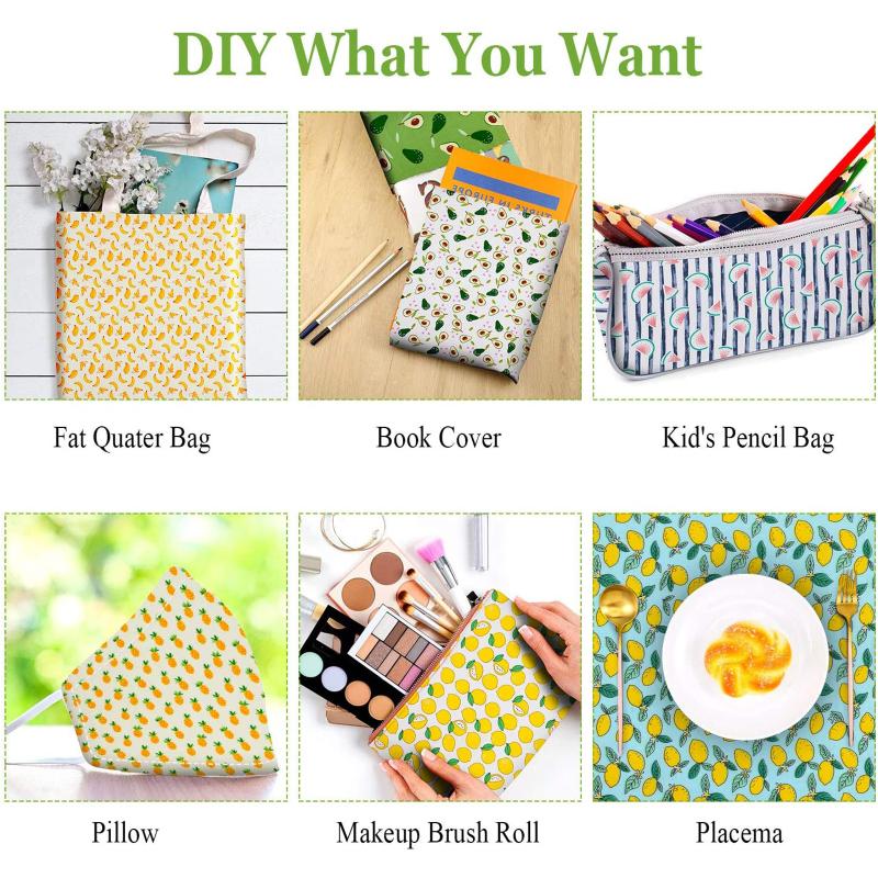 12pcs Diy Handmade Cotton Patchwork Fabric Set Fruit Pattern For Diy Scrapbooking Art Craft Sewing