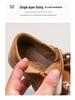 Girls' Tassel Birkenstock Shoes - 2026 Spring/Autumn Casual Leather Moccasins for Little Girls, New Chinese-Style Versatile Footwear.