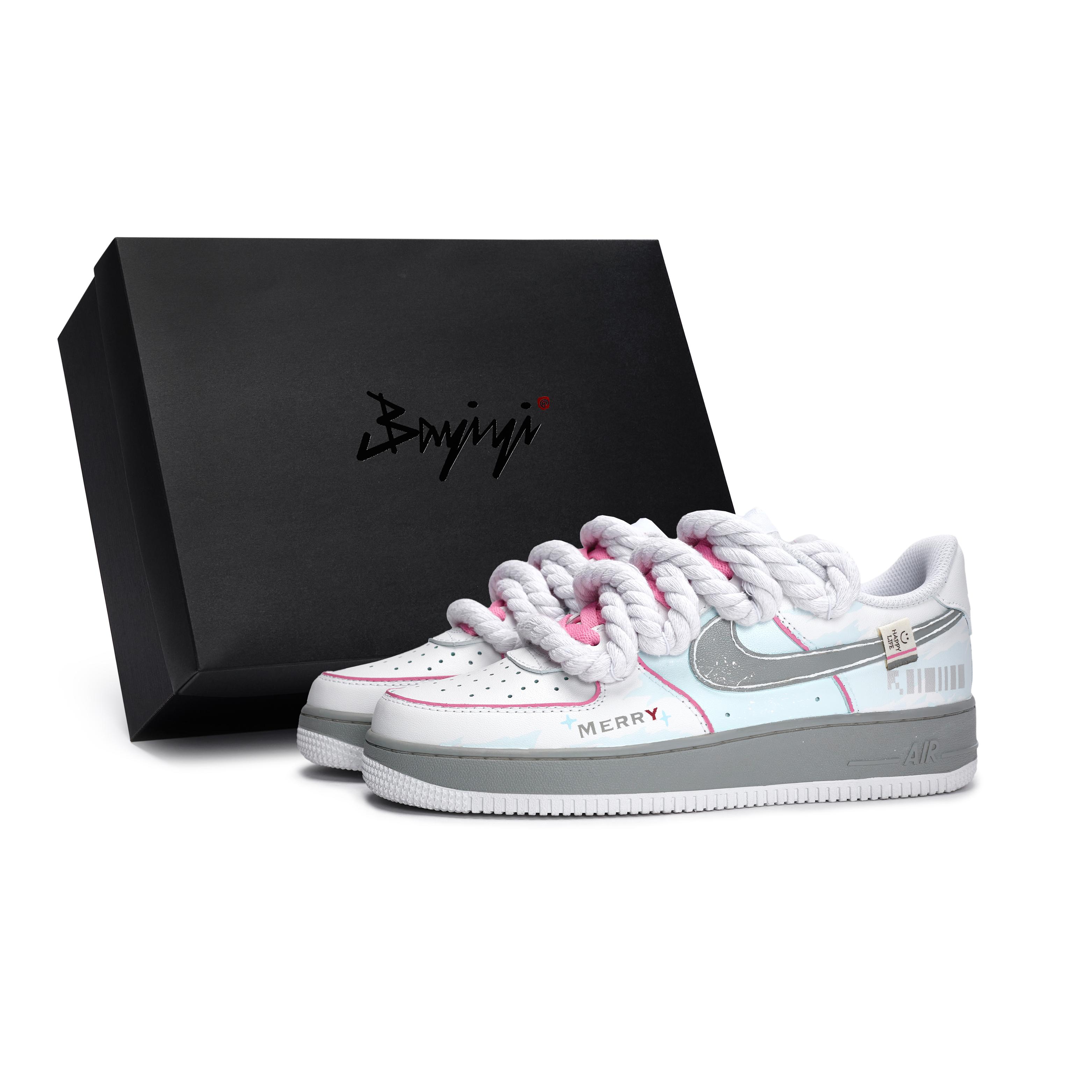 

Nike Air Force 1 Winter Season Tale Low top Skateboard Shoes Unisex White Blue Gray Pink CW2288-111(Team80-S-BOX) 38