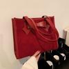 Large Capacity Women's Red One Shoulder Bag PU Leather Fashion Casual Ladies Wedding Travel Versatile Handbags Spring