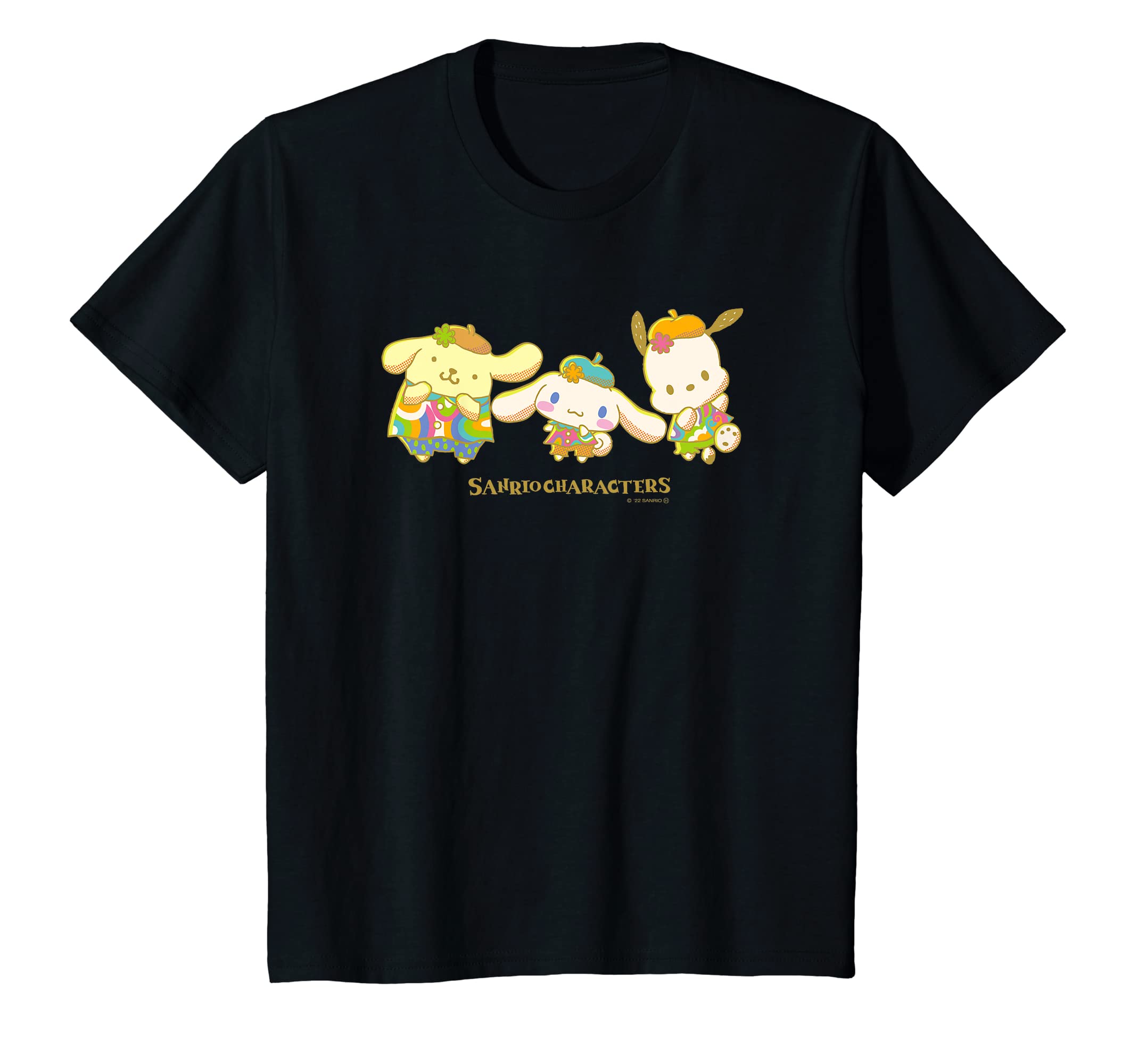 

Ohana Kids Pompompurin, Pochacco, Cinnamoroll, T-shirt чёрный