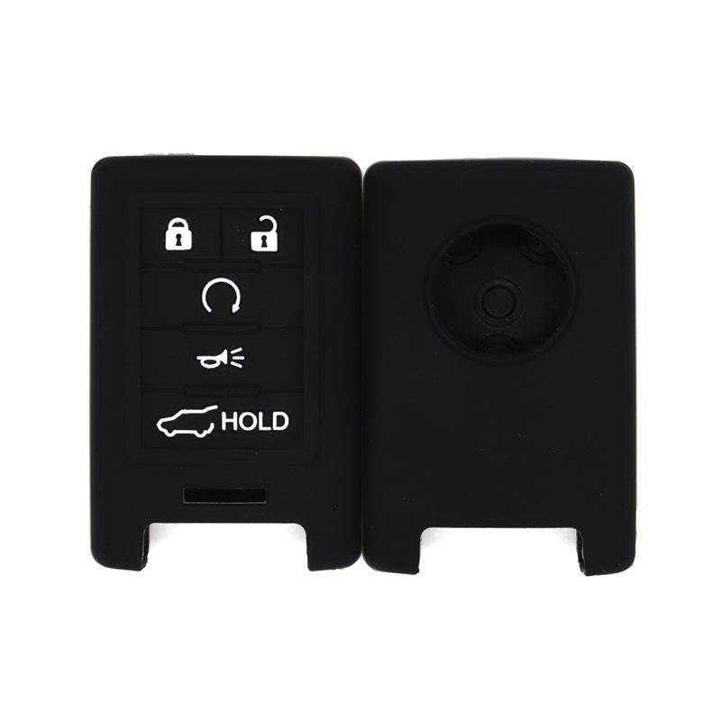 

Suitable for Cadillac old model xts srx sls cts AT5 smart 5-key non-standard hollow silicone key bag чорний