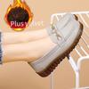 Women Moccasins Driving Shoes Comfort Flats Nurse Loafers Minimalist White Shoes for Mother Winter Warm