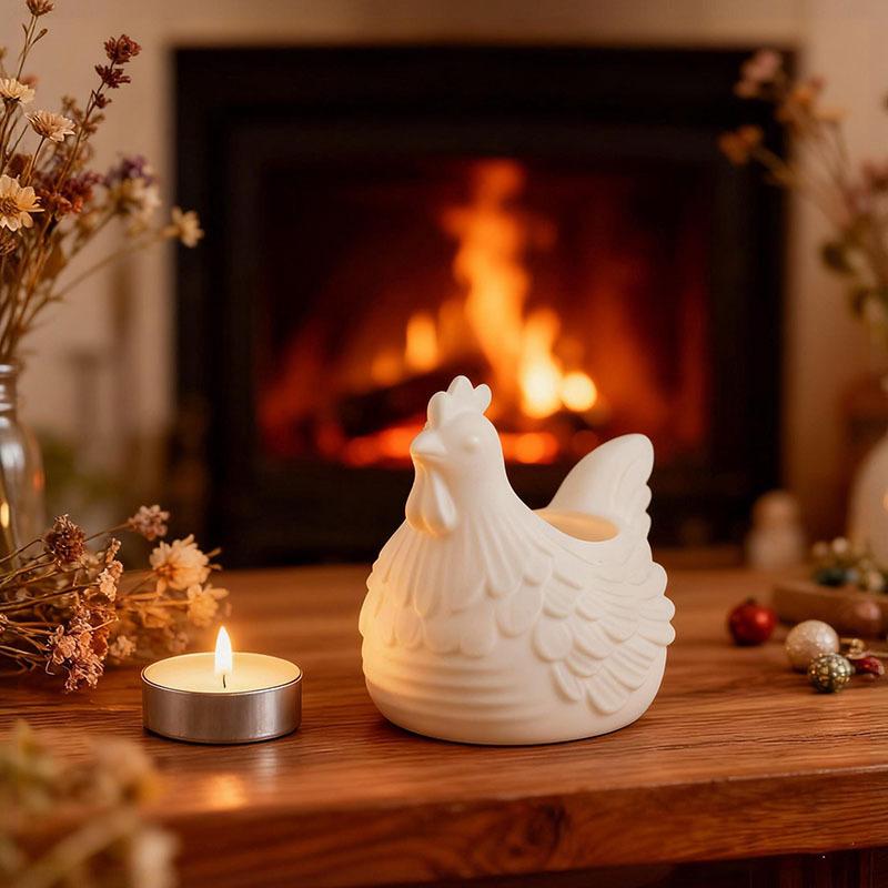Plaster Hen Decoration Multi-Functional Epoxy Resin Mold 3d Animal Mold Vivid Chicken Candle Holder For Home Decoration Wedding