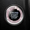Gevrkjenp Car Ignition Ring, Car Engine Start Button Ring - Rhinestone Dot Engine Start