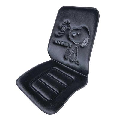 Snoopy Press Seat Double with Backrest and for Cars Cushion, Stopper, Black, 5712-07BK, Light/Standard