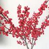 Artificial Holly Berries No-Maintenance Long-Lasting Beauty Realistic Texture Red Berries Flexible Shape Faux Berries Home Decor