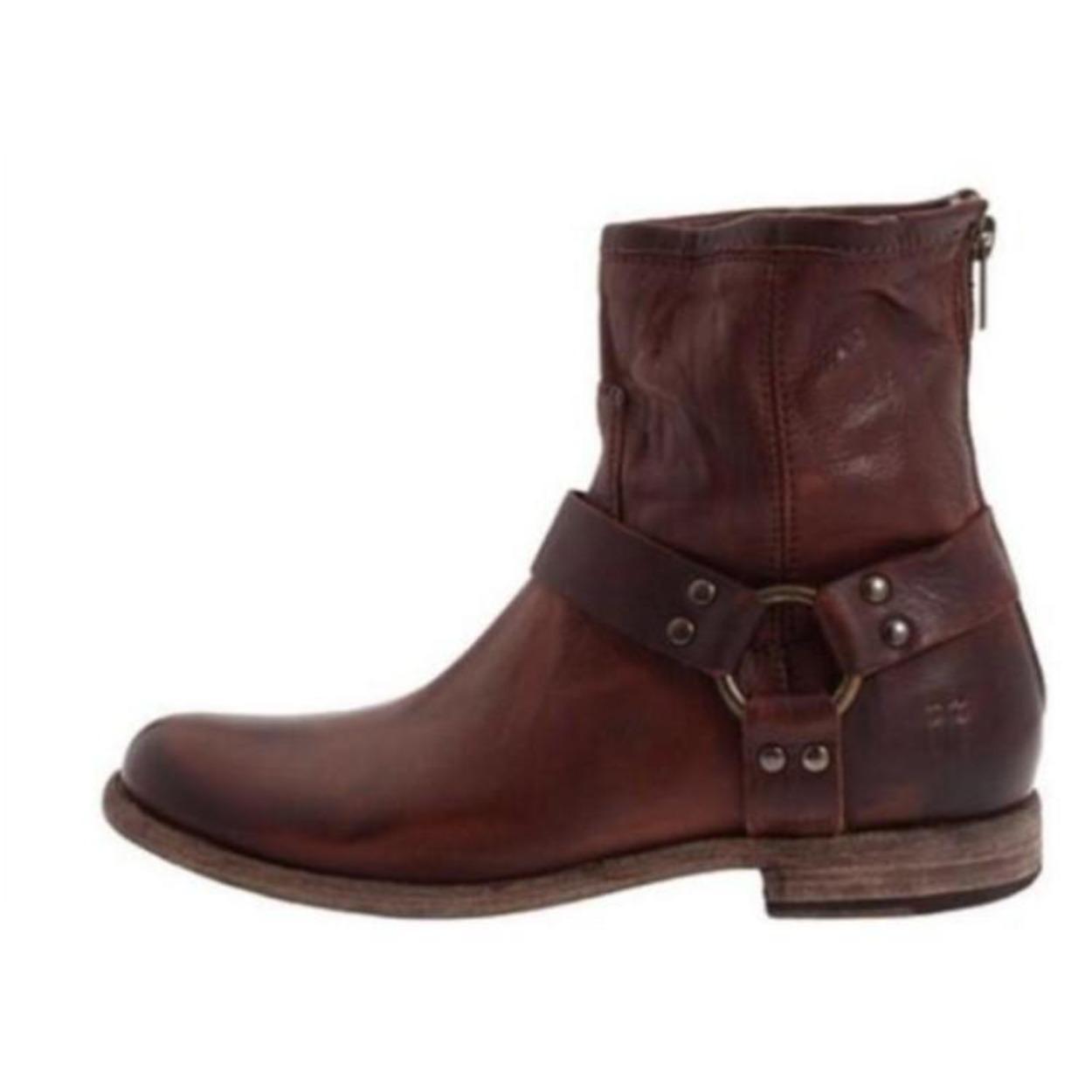 

Короткие ботинки на низком каблуке и плоской подошве для мужчин и женщин, повседневные ботинки, обувь больших размеров. 39 коричневый