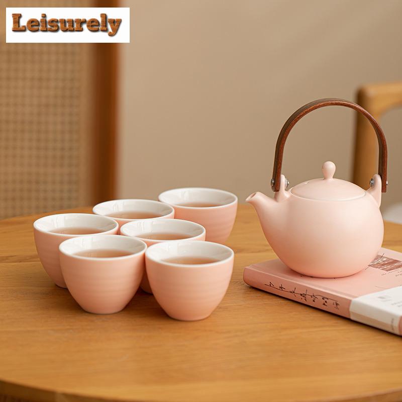 Yuecai Hebegriff Teegeschirr Komplettset Antikes Teezeremonie Set Haushalts Teekanne und Teetasse Set Teegeschirr Handwerk