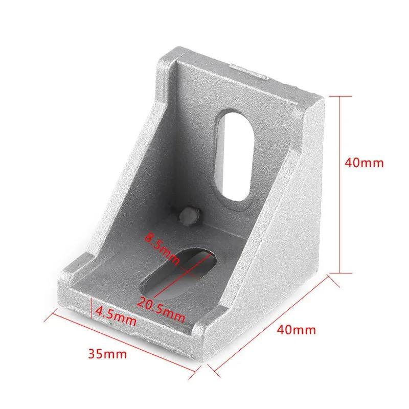 5/10PCS 2020-4040 Aluminum Corner Bracket, L Shape 90 Angle Connector, High Precision CNC Milled for T-Slot Profile Framing