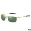 Men Metallic Polarized Metal Sunglasses Male Square Frame Classic Driving Shades Sun glasses