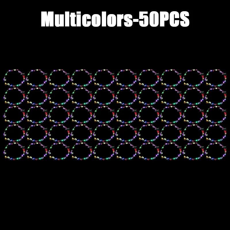 10/60Pcs Light Up Flower Headband LED Flower Hair Crown Glowing Floral Wreath Crowns Birthday Wedding Christmas Decoration 2024