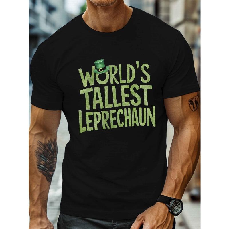 

European sizes Men s T-Shirt - Funny Irish Graphic Tee with Bold Statement Text, Lightweight Crew Neck Shirt for St. Patrick s Day Parties 4XL чорний