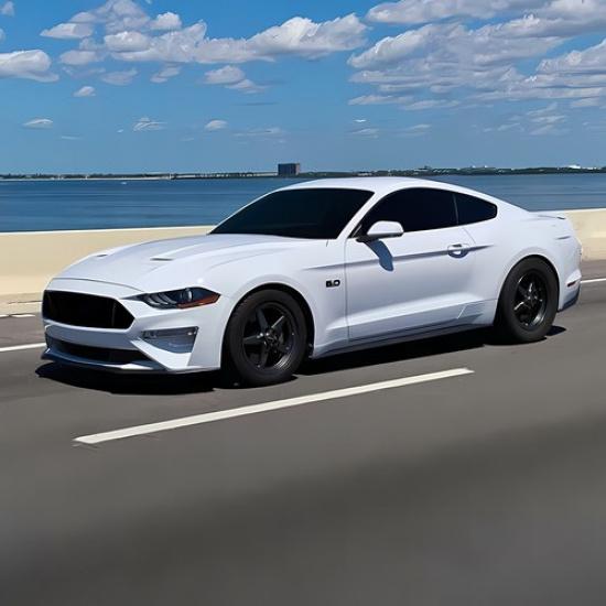 Fit For 2015- Mustang Oxford White LH Driver Door Handle Key Cover Cap Bezel