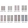 10 Pai Boy/Girl Glass Crystal Decals Anime Figurine Doll Face Organ Paster Eye Chips Paper Cartoon Eyes Stickers