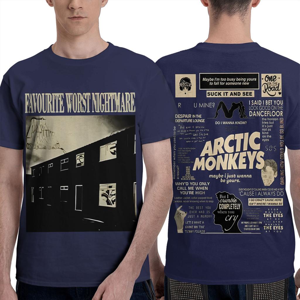 Arctic Monkeys T-Shirt Erwachsene Hip Hop Awesome 100 Baumwolle T-Shirts Sommer Rundhals Beliebtes T-Shirt Bedruckte Übergroße Kleidung