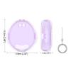 Transparente Schutzhülle aus Polycarbonat für Tamagotchi Uni | 360°-Rundumschutz | Inklusive Schlüsselanhänger | Transparent/Transparent-Rosa/Lila