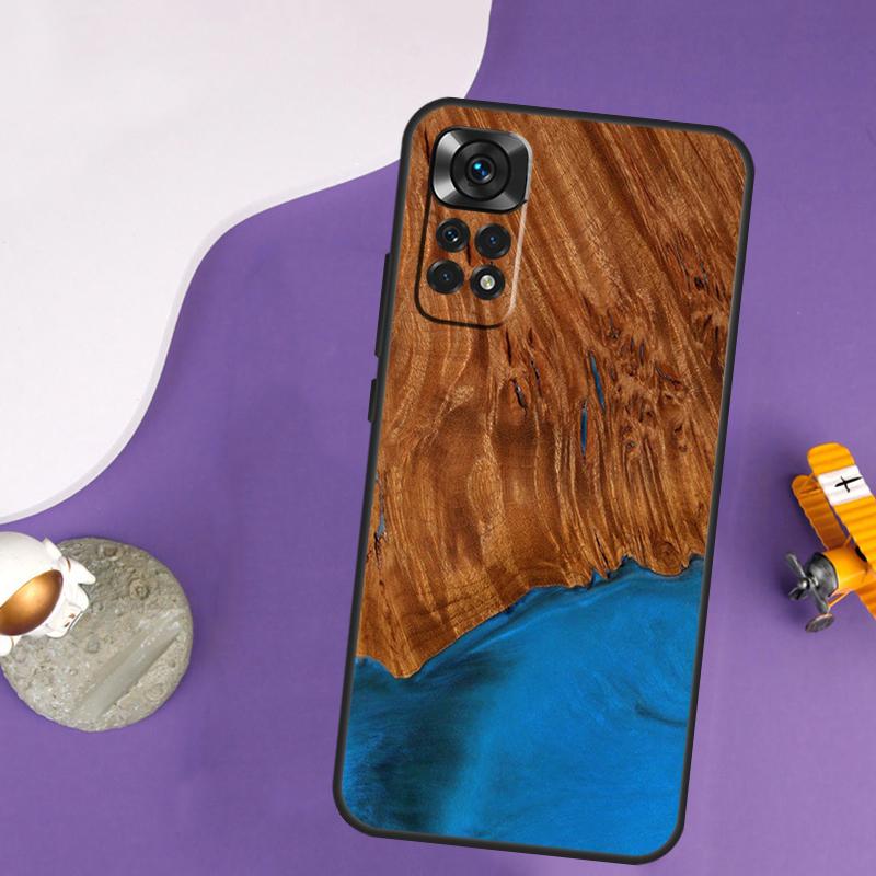 

Wood Resin Traveler Case For Xiaomi Redmi Note 13 Pro 14 12 9 10 11 Pro 10S 11S 12S Redmi 13C 14C 10C 12C Cover Redmi Note 11S