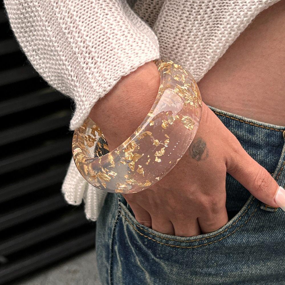 Vintage Wide Bangle Chunky Hip-hop Bracelet Creative Hand Ring