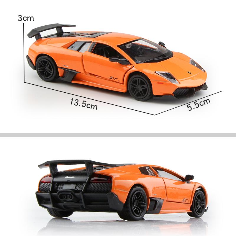 

5-дюймовая металлическая модель автомобиля, литая под давлением и игрушечная машинка Lamborghini LP670-4 SV Murcielago Supercar RMZ city 1:36 моделей из сплава, подарки для детей