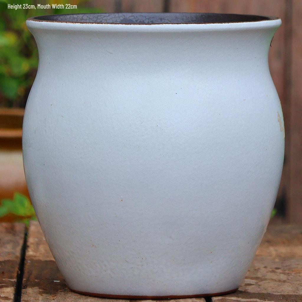 Stor Keramikkruka för Heminredning: Grov keramik för spindelväxt, gullranka, suckulenter och paradisfågelblomma. Perfekt för gröna växter och blommor.