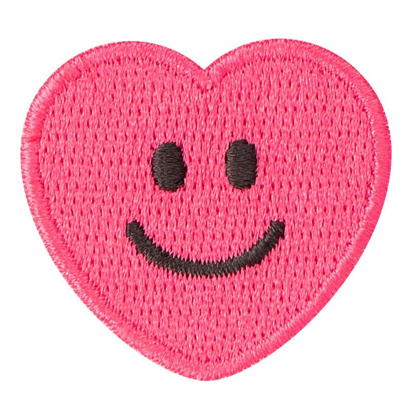 Three Loves Smiley Face, Flower Cloth Sticker, Clothes Love Embroidery Patch Sticker, T-Shirt, Pants, Holes, Self-Adhesive And Seamless Repair Subsidy