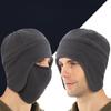 Bombermütze für Herren und Damen, dick, flauschig, Thermo-Outdoor-Reiten, winddicht, Gesichtsmaske, Fleece, Gehörschutz, Wintermütze