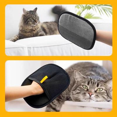 Guante Removedor de Pelo de Mascota Perro Gato Guante de Aseo para Gato conejos hámsteres pelo largo,corto rizado Sábanas Sofá Guante Reutilizable para Mascotas