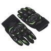 Pair Riding Gloves Outdoor Touch Screen Motorcycle Racing for Men Woman Black and Green M