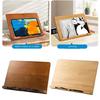 Wood Textbook Book Stand 6 Angles Adjustable Book Holder with Metal Page Clips for Music Scores Cook Recipe Tablet