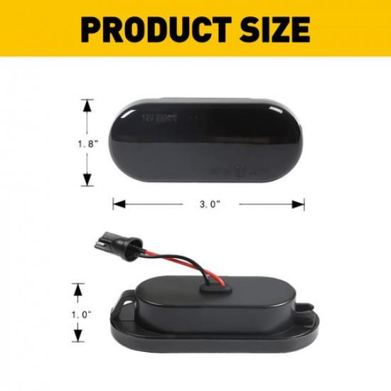 Smoked Lens Amber Full LED Front Side Marker Light for 99-04 Volkswagen MK4 Golf