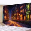 Mysterious Night Scene Tapestry Wall Hanging Psychedelic Hippie Cartoon Decoration Background Poster Living Room Home Decoration