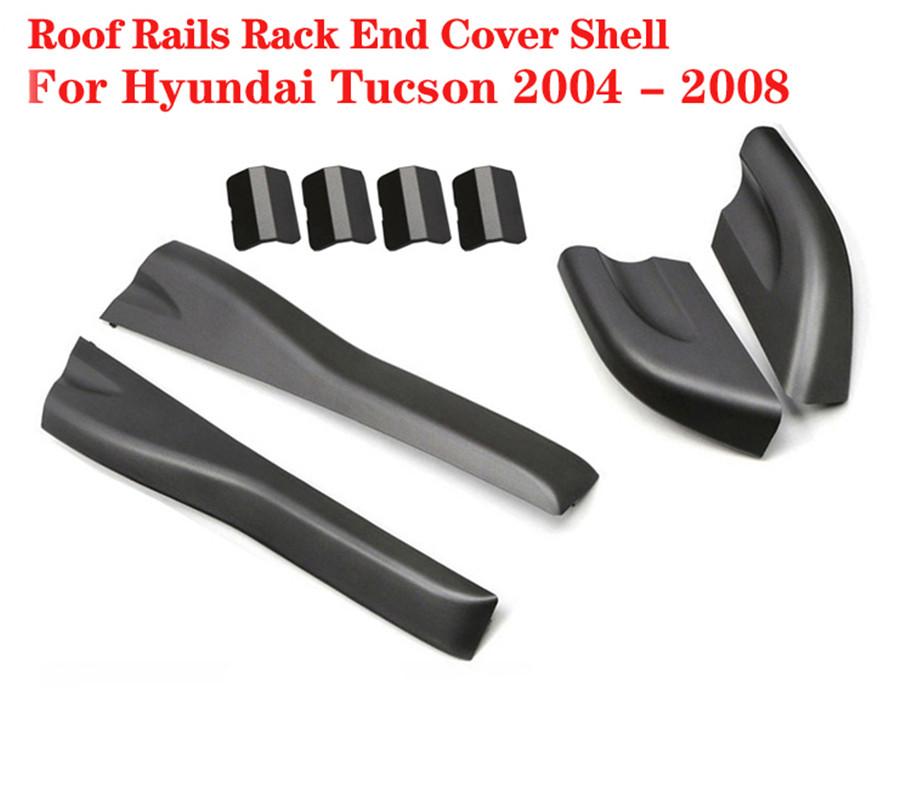 Pour 04-08 Hyundai Tucson ABS 4x Porte-bagages Toit d'Extrémité Rail Couverture