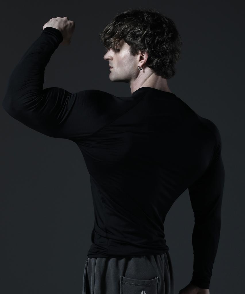 Camid Silver Logo Compression Long Sleeve [Black]