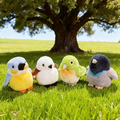Niedliche kleine Vogel-Stofftiere Realistische Lustige Tierpuppen Schütteln Simulierte Vogelzwitschern Flauschiger Dekorationsartikel Geschenke Für Kinder