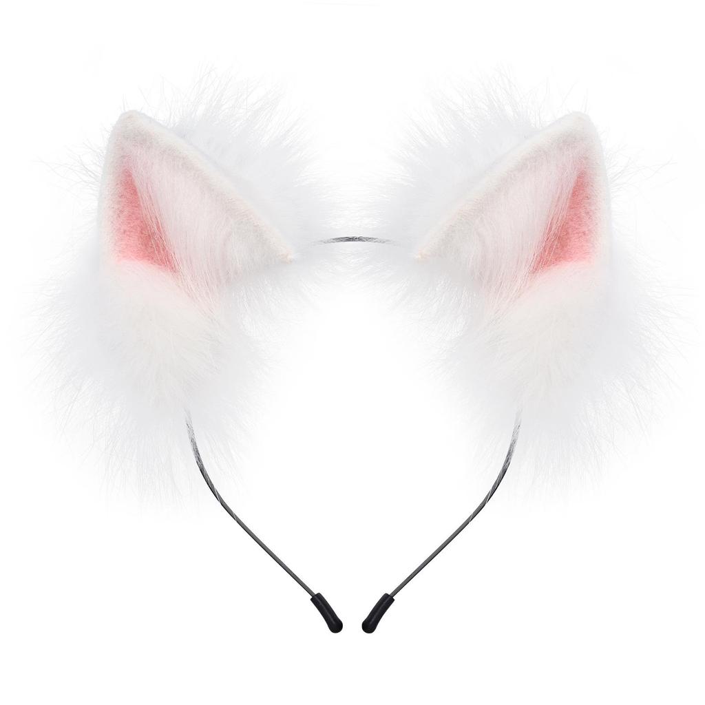 Realistic Handmade Plush Cat & Fox Ears Headband - Japanese Lolita Style Hair Accessories