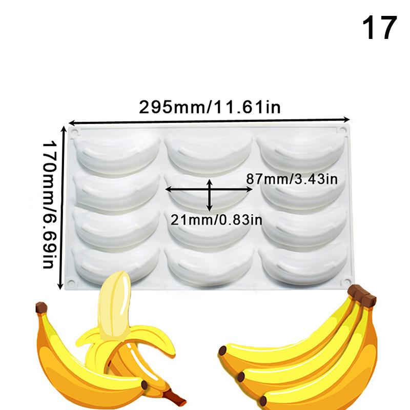 1 Stuks Ananas Peer Perzik Fruit Serie Taart Siliconen Vorm Mango Sinaasappel Bakken Mousse Vorm Aardbei Franse Dessert Mousse Vorm