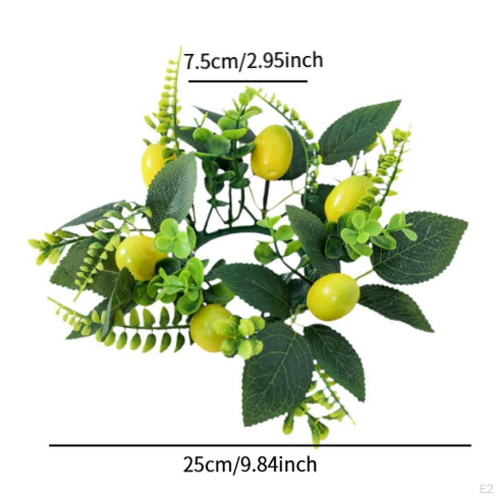 Venkovní věnec na svíčku s dekorem citronu na stůl