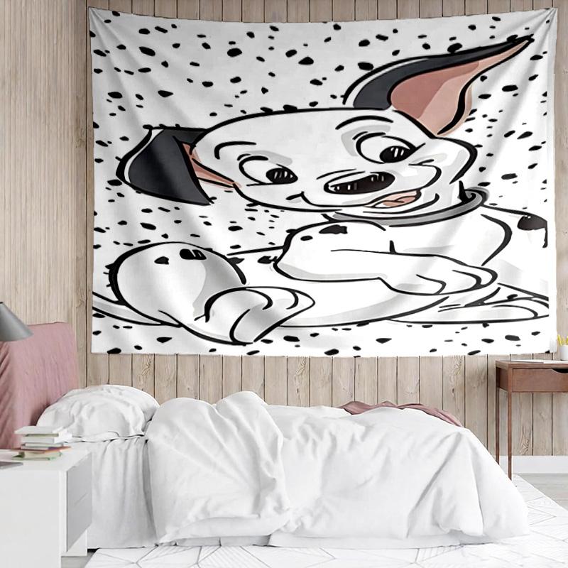Dalmatian Paws And Collar Tapestry, Unique Design Tapestry, Suitable for Bedroom,Livingroom, Playroom,Heartwarming Fan Holiday Gifts