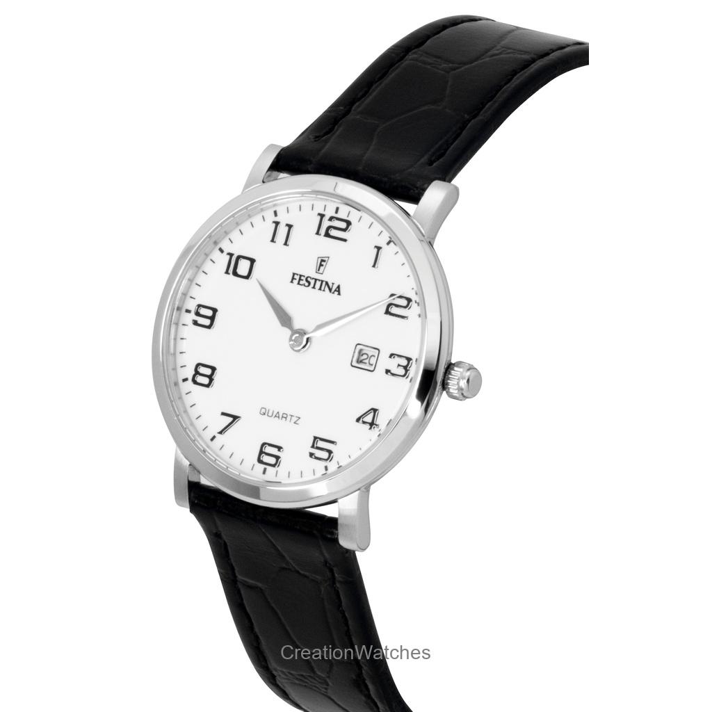 FESTINA Classic Leather Strap White Dial Quartz F16477-1 Women's Watch