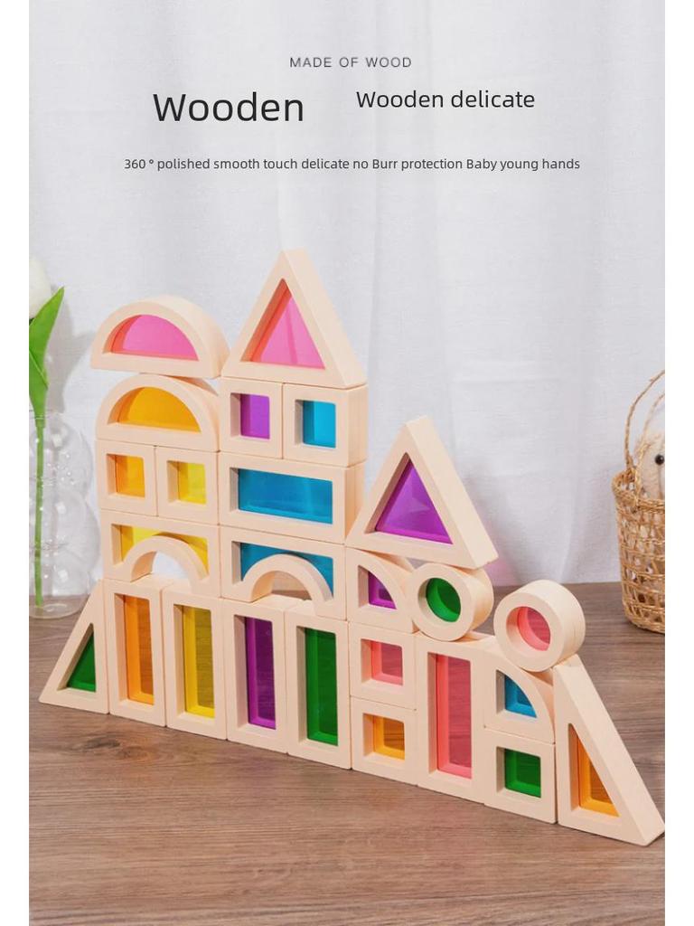 Colorful Kaleidoscope Building Blocks: Educational Shape & Color Recognition Toy for Children