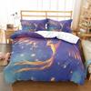 Phoenix Duvet Cover Set King Queen Size for Kids Boy Girls Bedding Set Yellow Animals Pattern Polyester Quilt Cover with Zipper