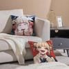 M-My Hero Academia-MT Himiko Toga Kissenbezug Komfort Sofa Bett Seidig Elegant Versteckter Reißverschluss Kissenkissenbezug
