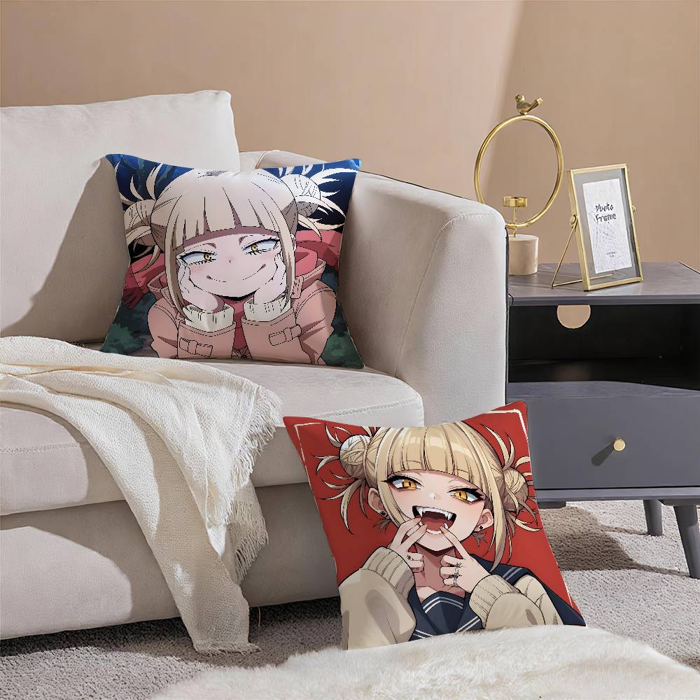 M-My Hero Academia-MT Himiko Toga Kissenbezug Komfort Sofa Bett Seidig Elegant Versteckter Reißverschluss Kissenkissenbezug