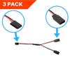 Organizer, 6 szt. 150 mm Przewód przedłużający serwa Kabel do samochodu RC Helikoptera Odbiornika serwo Kabel przedłużający Y