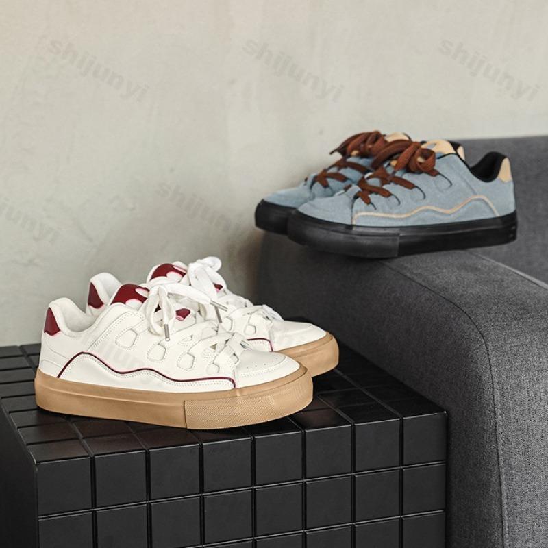 Fashion 2025 Spring New Men's Sports Casual Shoes Fashion Trend Low Cut Comfortable Shoes Versatile Shallow Mouth Color Blocked Sneakers
