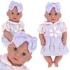 Baby Doll In Dress, Cuddly Doll, Sitting, Closes Eyes, 38 Cm