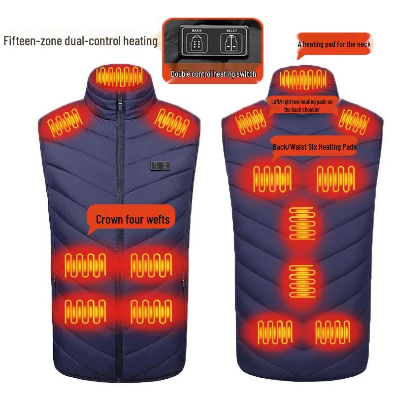Men's USB Electric Heated Vest for Autumn and Winter